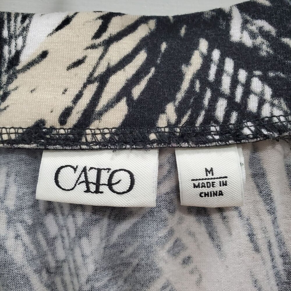 Cato Maxi Skirt in Black and Cream Leaf Print - Picture 4 of 6